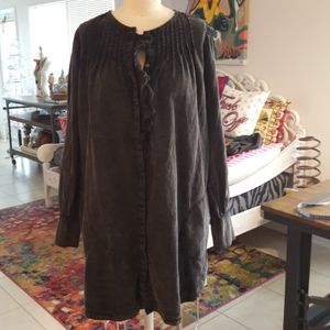 Free People  Black Denim Dress..